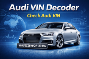 Audi VIN decoder tool showing how to check Audi VIN number and vehicle specifications