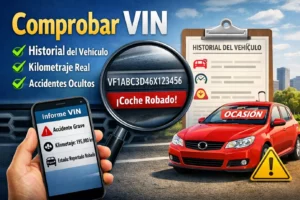 Comprobar VIN y verificar el historial del vehículo antes de comprar un coche usado